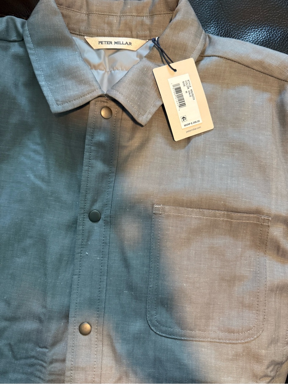 Peter Millar Casual Button-Down Shirt in Gray-Blue
